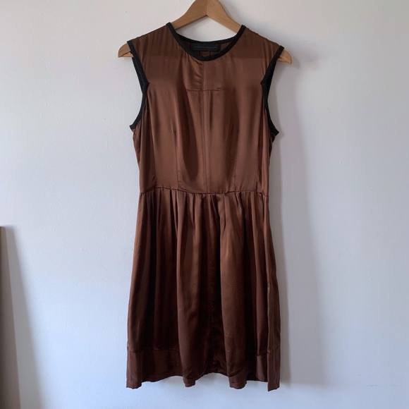 Proenza Schouler Copper Silk Sleeveless Dress $625 - Picture 1 of 5